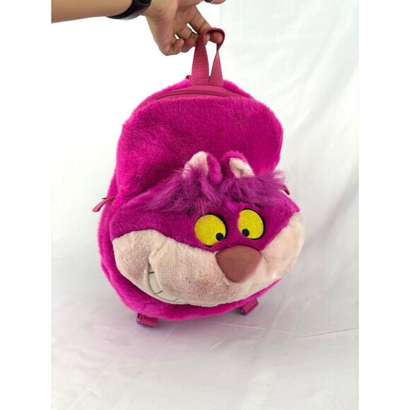 VTG Cheshire Cat Backpack Plush Alice In Wonderland Purse Small Bag Disney Store - Picture 12 of 16